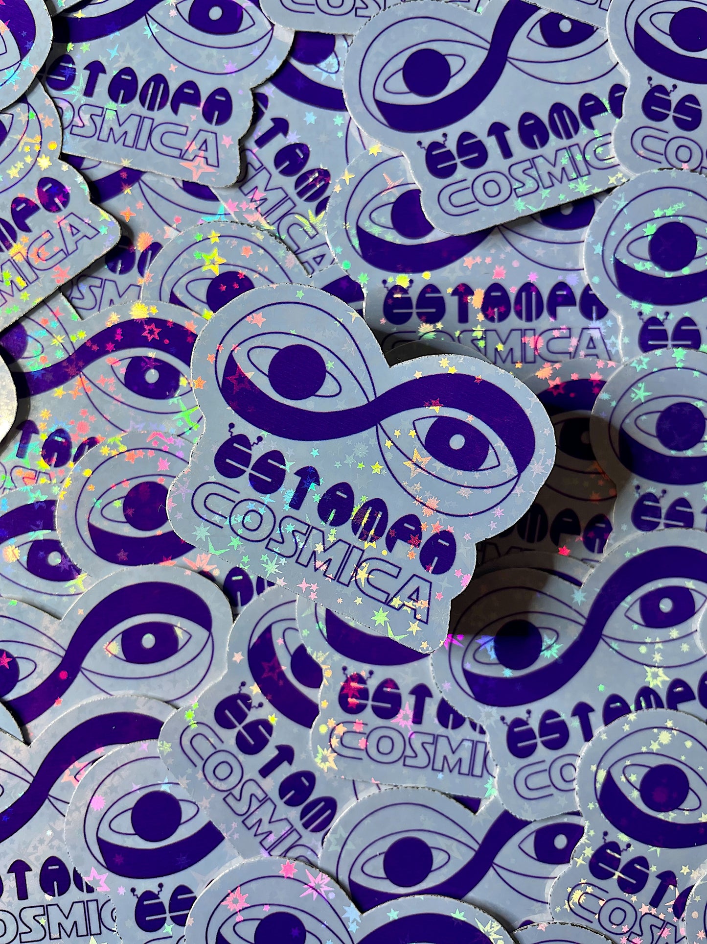 Custom STARRY HOLOGRAPHIC stickers